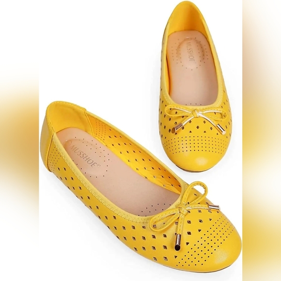 MUSSHOE Flats Women's Size 10 Dressy Comfortable Slip On Round Toe Shoes - Picture 2 of 9